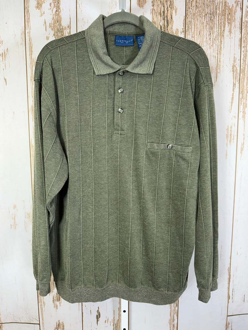 Towncraft, Vintage Long Sleeve Polo Shirt. Size Large. Good used condition!
